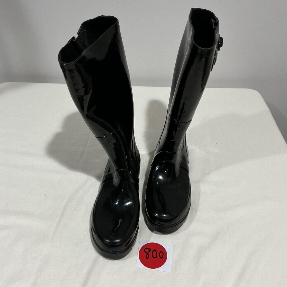 Woman’s Totes Tall Rubber Rain Boots Black Size 7